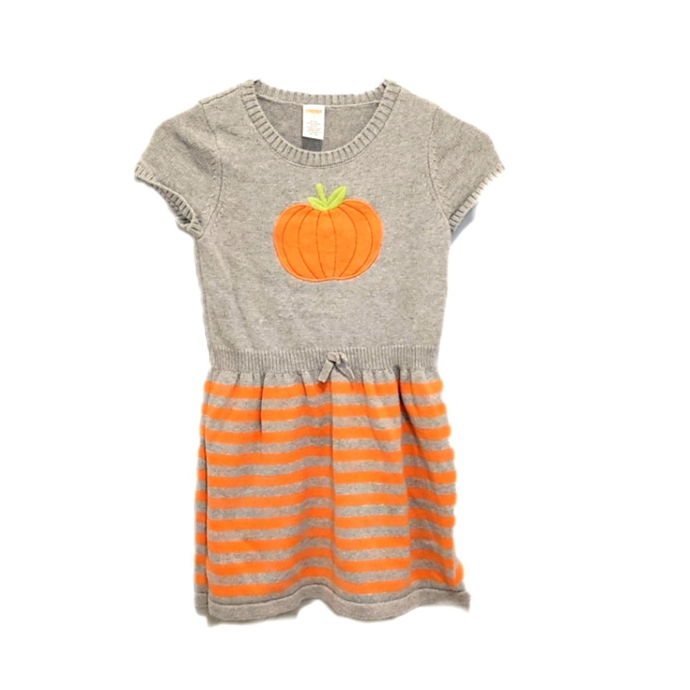 Girls. Gymboree pumpkin sweater dress. Size: 8